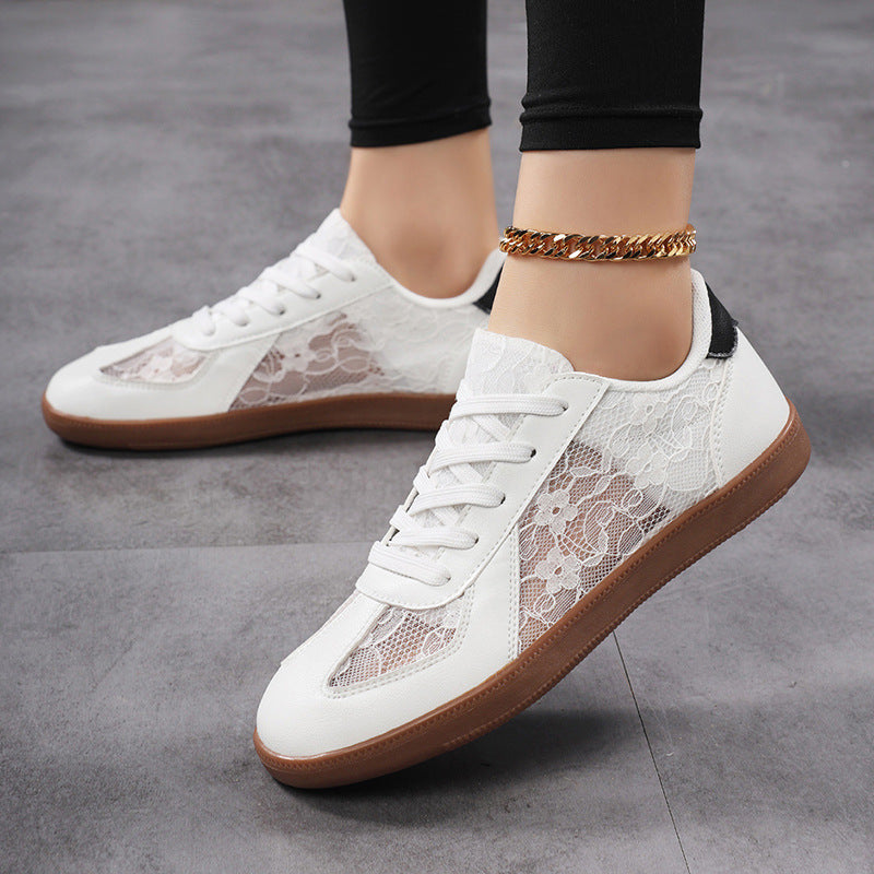 Dam Sneakers Snörning Sportig Stil 4