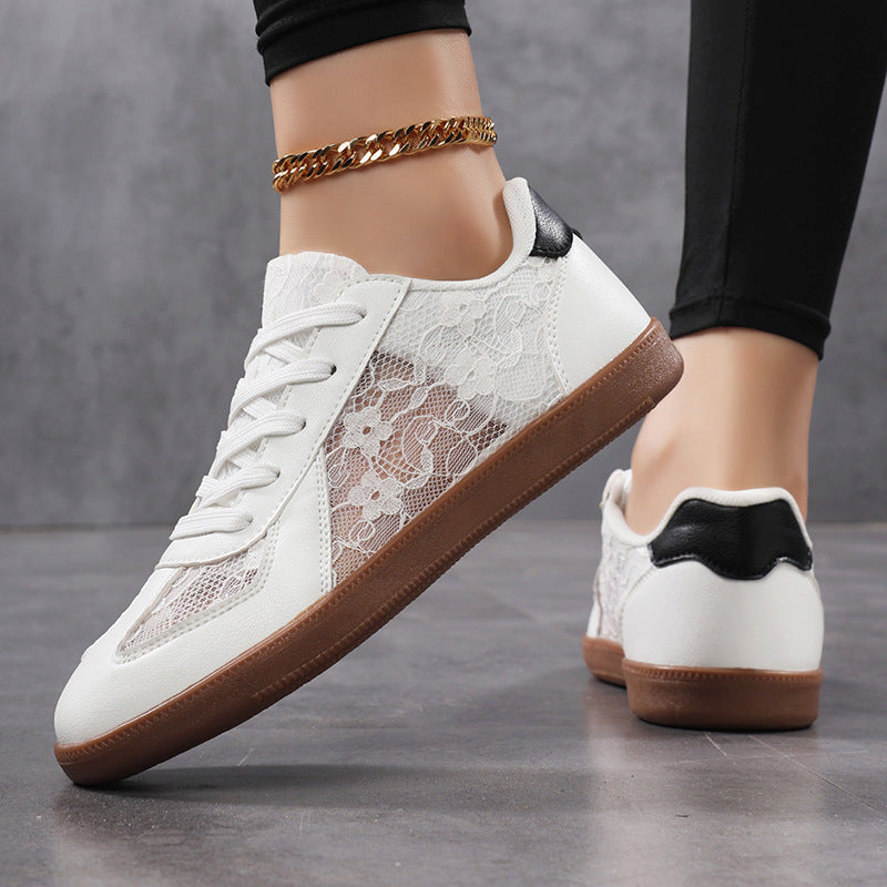 Dam Sneakers Snörning Sportig Stil 5