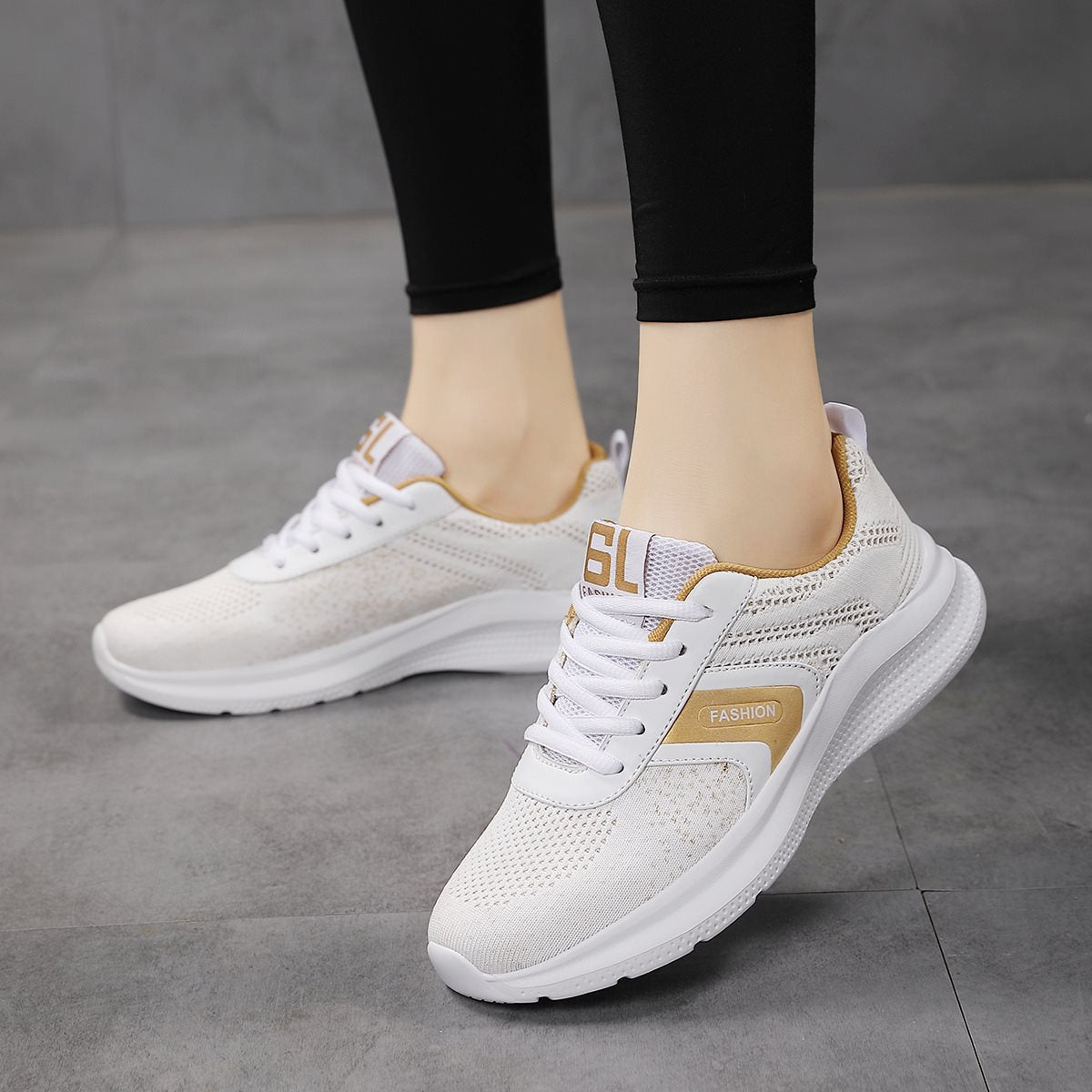 Dam Sneakers Sportig Design med Halkfri Sula 3