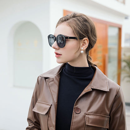 Dam Solglasögon Cat-Eye Stil Med UV-Skydd 2