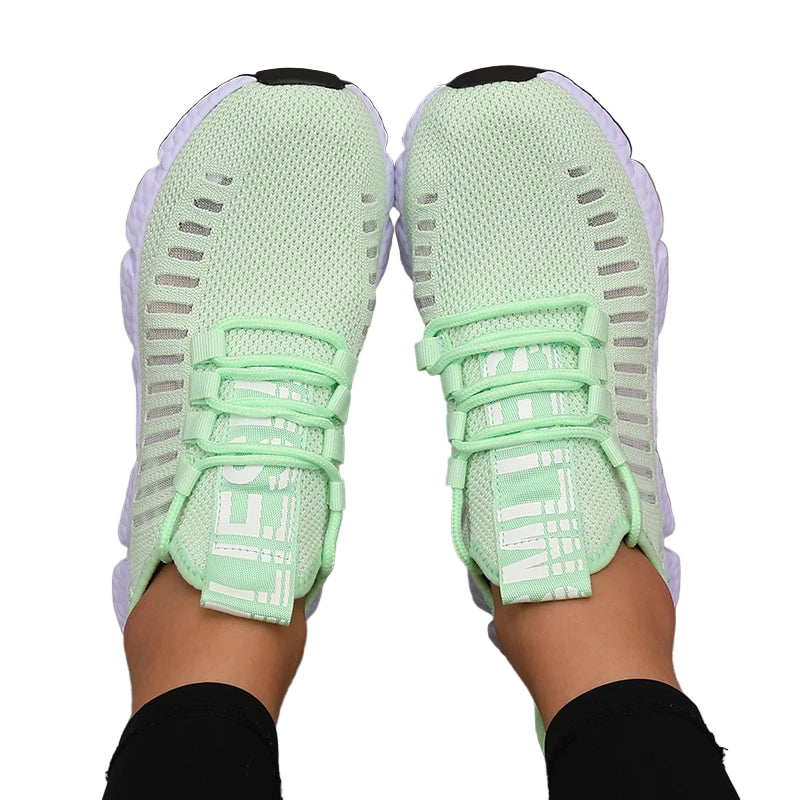 Dam Sportskor Plattform Andningsbart Textil för Utomhusaktiviteter 0