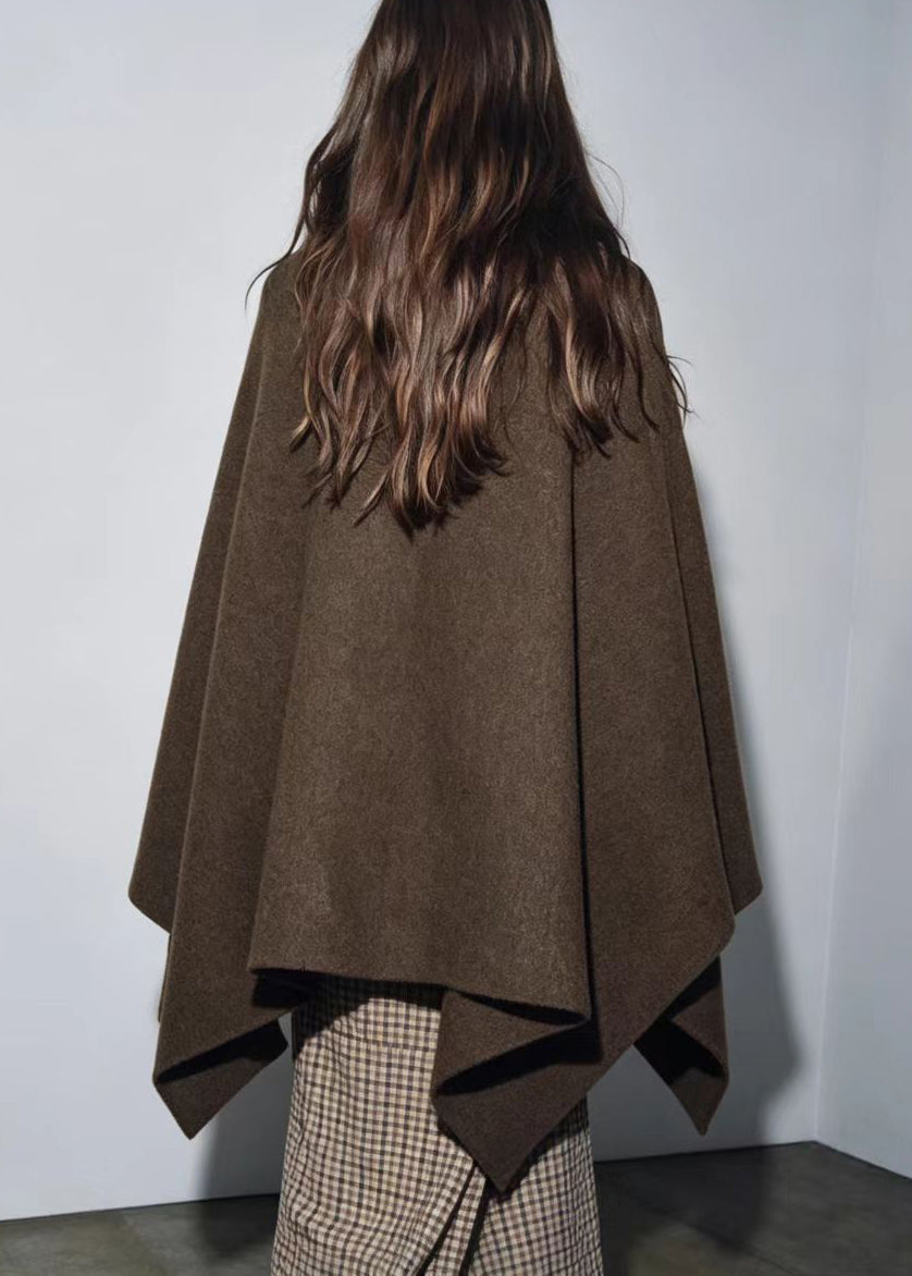 Dam Stickad Oversized Tröja med Kappärm Plus Size 2