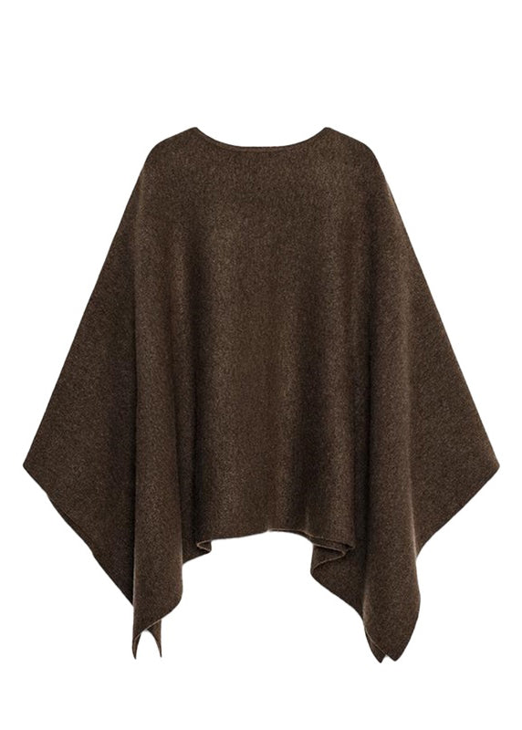 Dam Stickad Oversized Tröja med Kappärm Plus Size 4