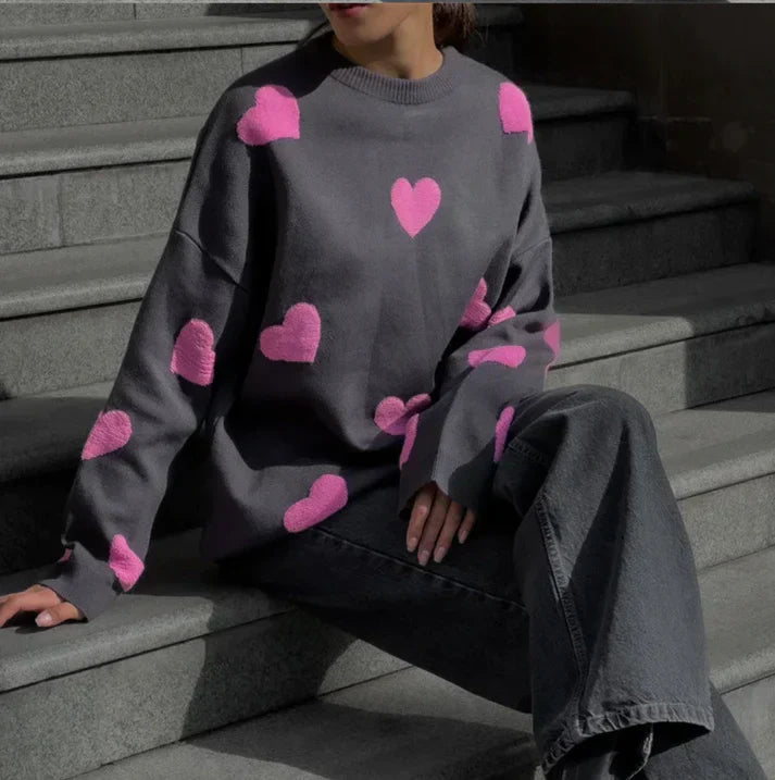 Dam Stickad Tröja Ribbade Detaljer Mjuk Design 10