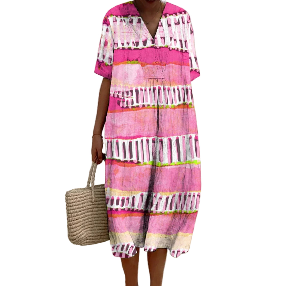 Dam Strandklänning Avslappnad Lätt Tyg 0