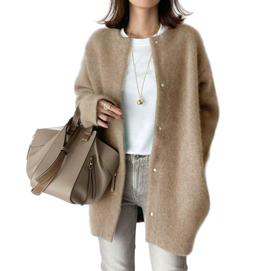 Dam Strickjacka med Stil och Komfort 0