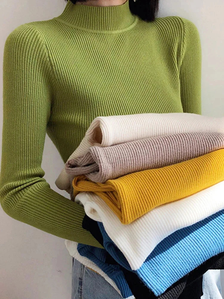 Dam Sweater Mock Neck Vintage Stickad 0