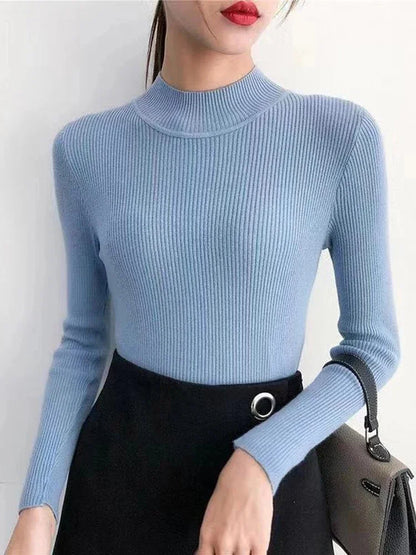 Dam Sweater Mock Neck Vintage Stickad 11