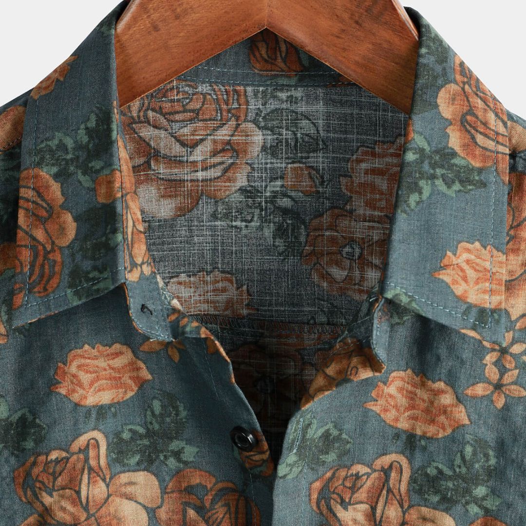 Dam T-shirt Vintage Blommönster Lättviktig 3