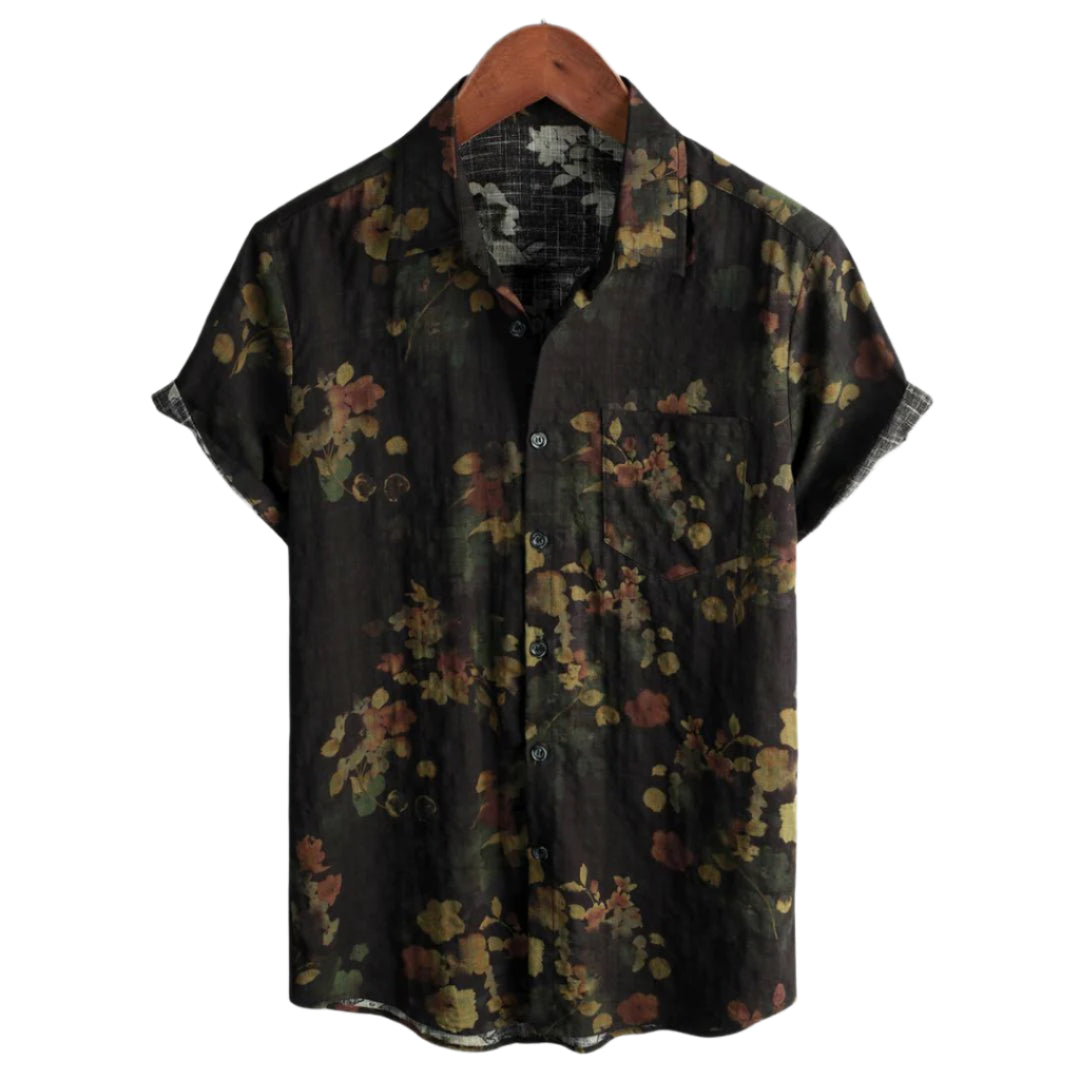 Dam T-shirt Vintage Blommönster Lättviktsmaterial 0