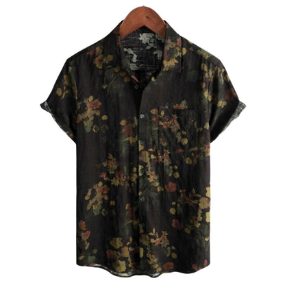 Dam T-shirt Vintage Blommönster Lättviktsmaterial 0