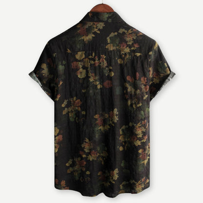 Dam T-shirt Vintage Blommönster Lättviktsmaterial 1