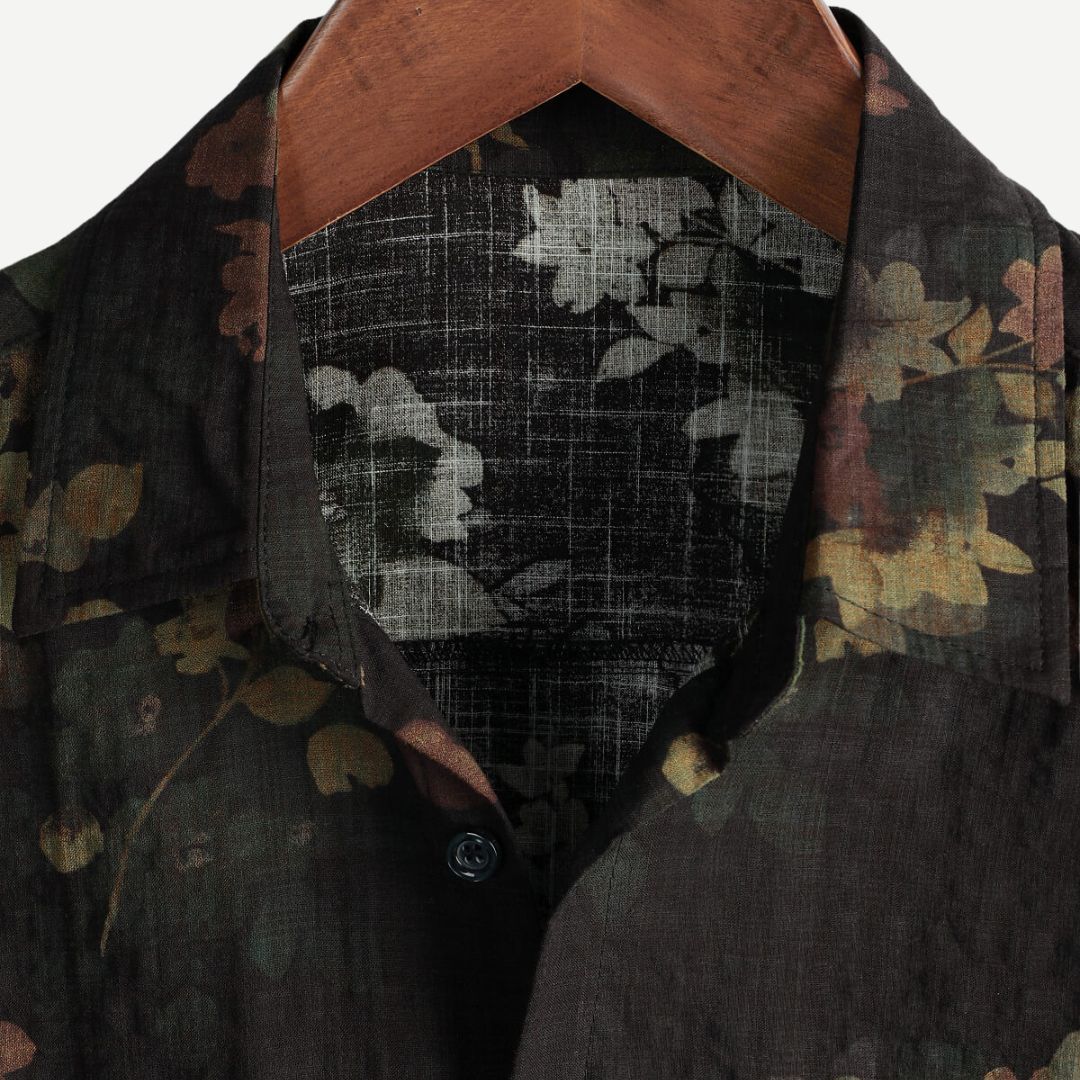 Dam T-shirt Vintage Blommönster Lättviktsmaterial 2