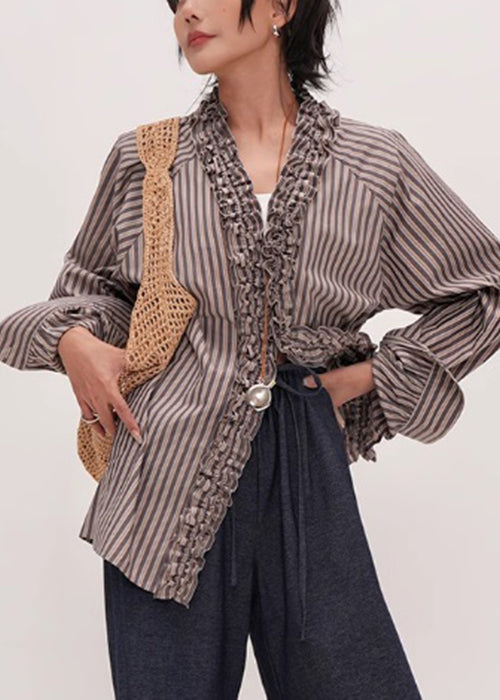 Dam T-shirt med V-ringning och Rynkor 1