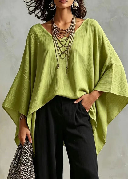 Dam Topp Asymmetrisk Casual Med Batwingärm 1