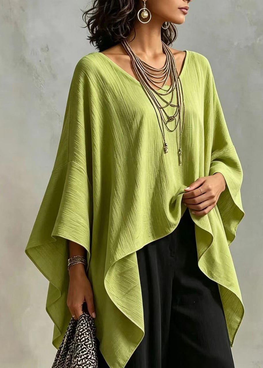 Dam Topp Asymmetrisk Casual Med Batwingärm 3