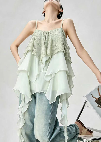 Dam Topp Asymmetrisk Layered Patchwork 1