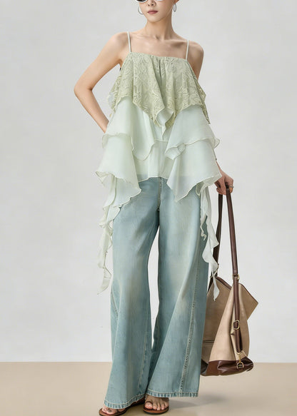 Dam Topp Asymmetrisk Layered Patchwork 2