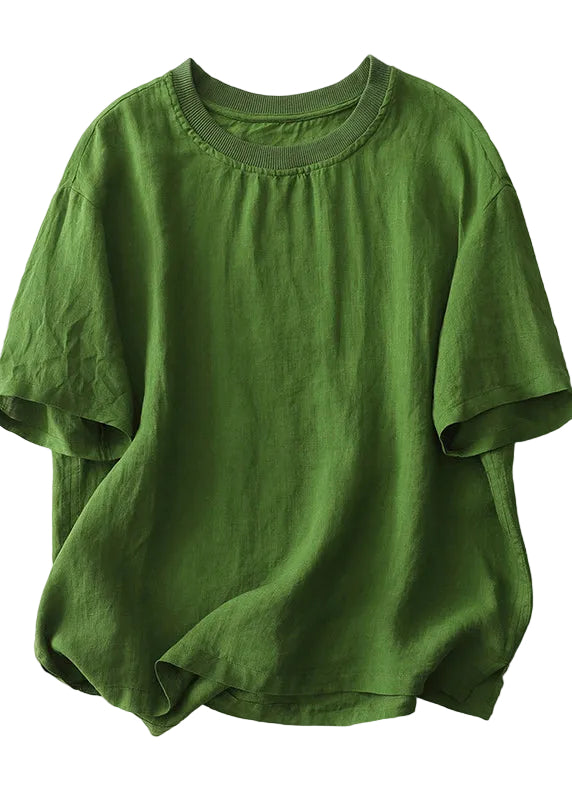 Dam Topp O-hals Avslappnad Plus Size 0