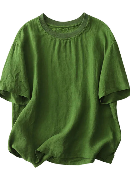 Dam Topp O-hals Avslappnad Plus Size 0