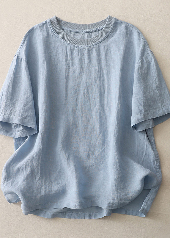 Dam Topp O-hals Avslappnad Plus Size 2