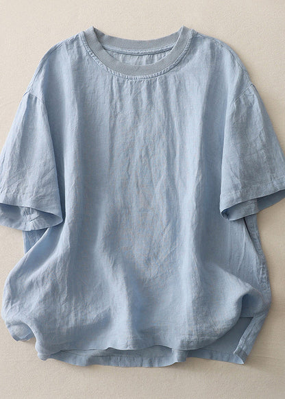 Dam Topp O-hals Avslappnad Plus Size 2