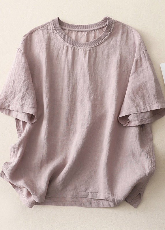 Dam Topp O-hals Avslappnad Plus Size 4