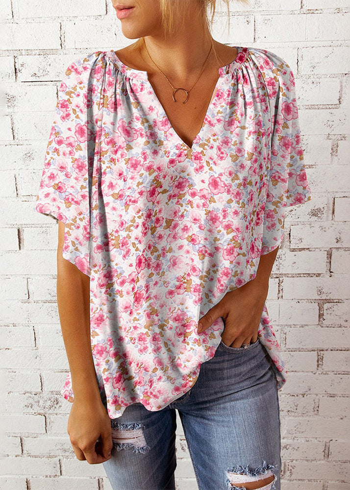 Dam Topp V-ringad Sommarstil 0