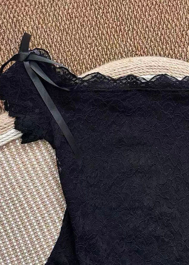 Dam Topp med Slash Halsringning och Rosett Detalj 2