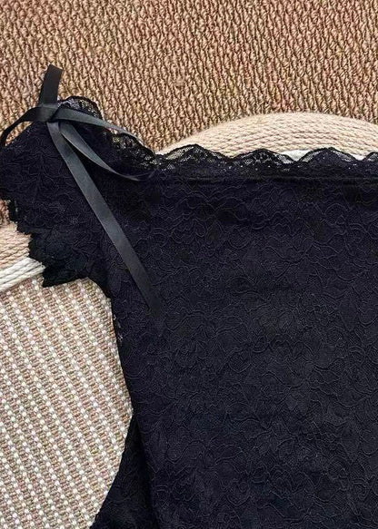 Dam Topp med Slash Halsringning och Rosett Detalj 2