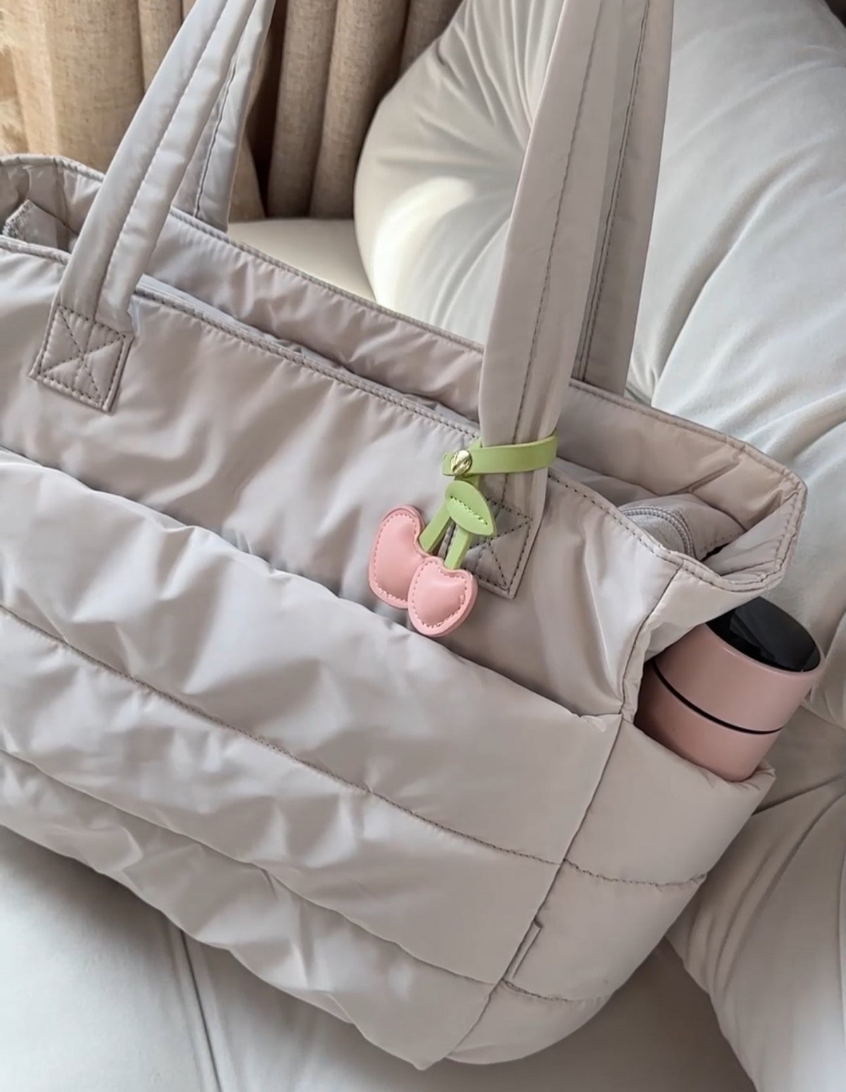 Dam Tote Bag Trendig Puffer Design 3