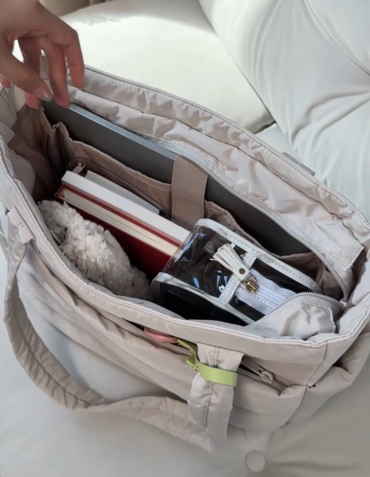 Dam Tote Bag Trendig Puffer Design 4