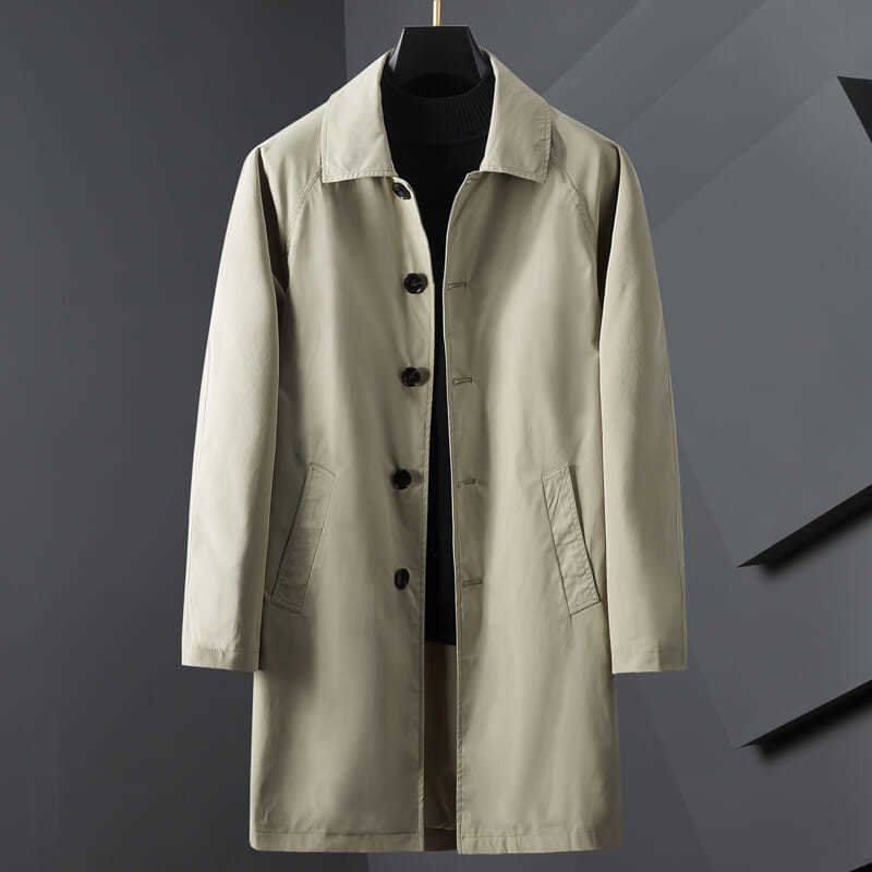 Dam Trenchcoat Klassisk Kort Med Spridd Krage 1