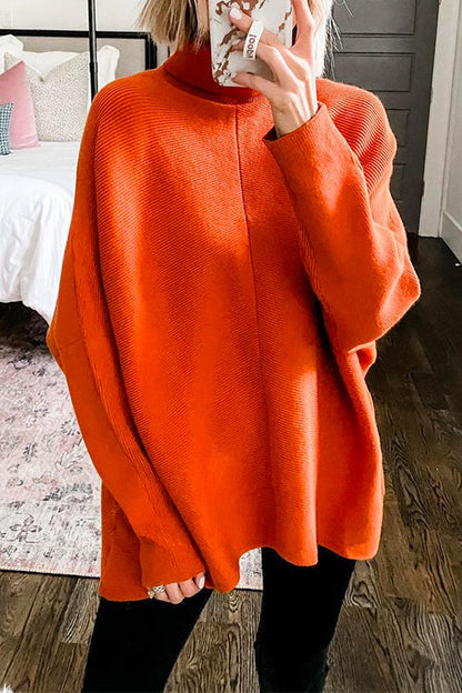 Dam Turtleneck Ribbstickad Tunikatröja 2