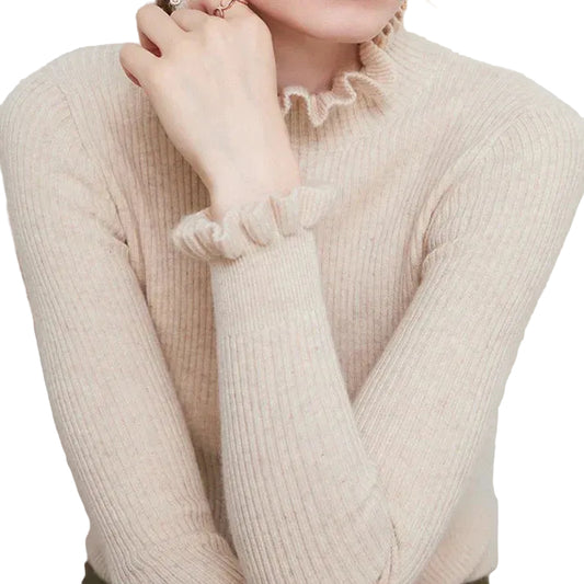 Dam Turtleneck Tröja Med Fina Detaljer 0