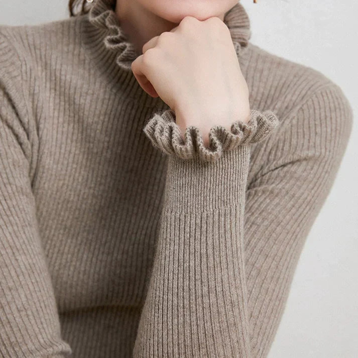 Dam Turtleneck Tröja Med Fina Detaljer 3