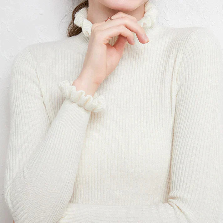 Dam Turtleneck Tröja Med Fina Detaljer 5