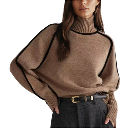 Dam Turtleneck Tröja Mjuk Cashmere Avslappnad Chic 0
