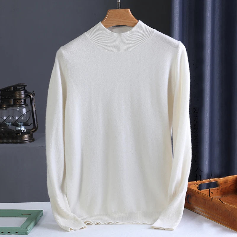 Dam Turtleneck Tröja Stickad Långärmad 11