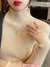 Dam Turtleneck Tröja Stickad Långärmad Casual 2