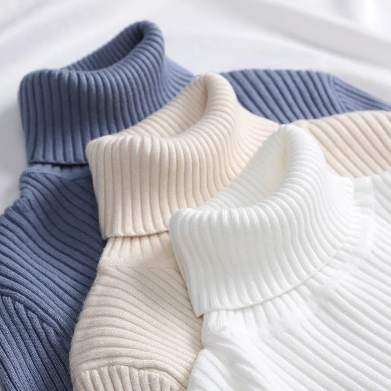 Dam Turtleneck Tröja Stickad Mjuk Pullover Cashmere 0