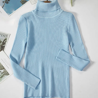 Dam Turtleneck Tröja Stickad Mjuk Pullover Cashmere 14