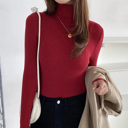 Dam Turtleneck Tröja Stickad Mjuk Pullover Cashmere 18