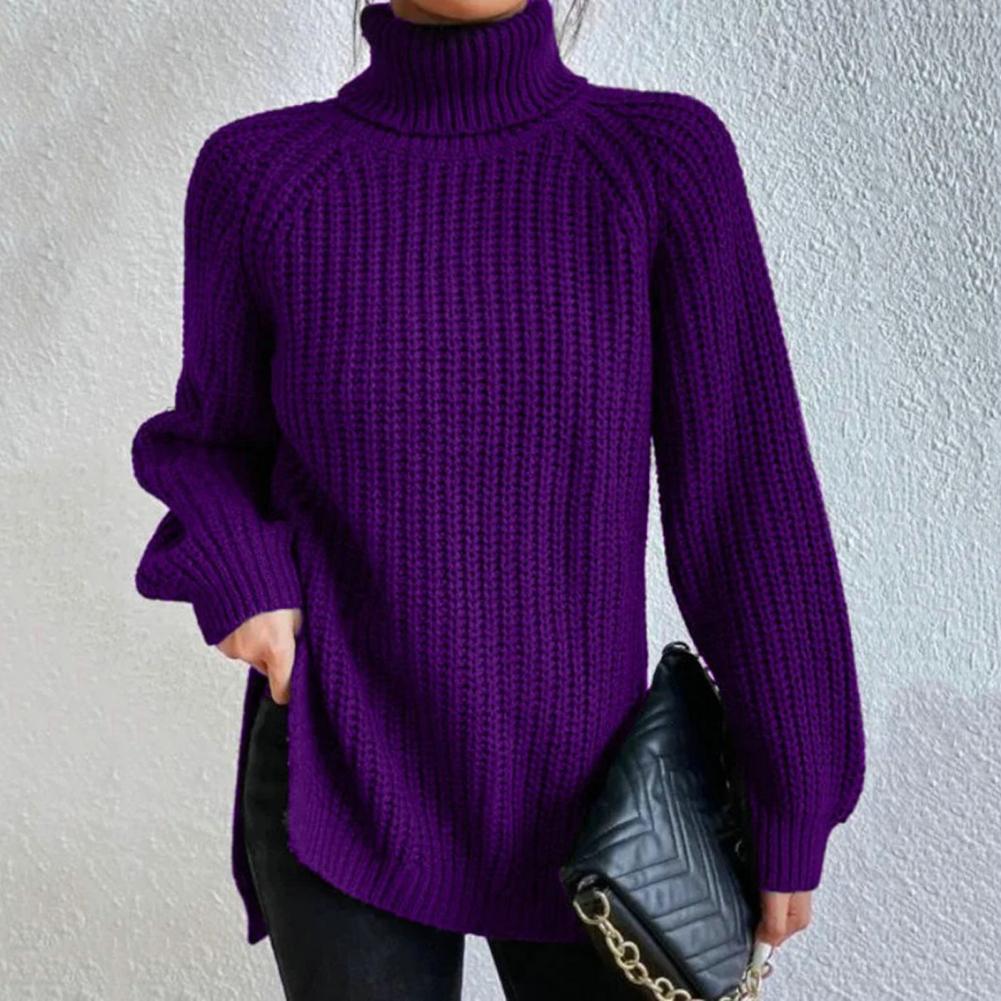 Dam Turtleneck Tröja i Bomullsjersey 3
