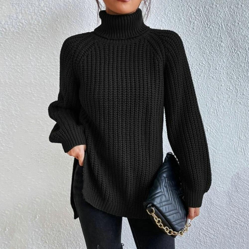Dam Turtleneck Tröja i Bomullsjersey 5