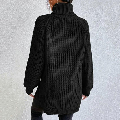 Dam Turtleneck Tröja i Bomullsjersey 7