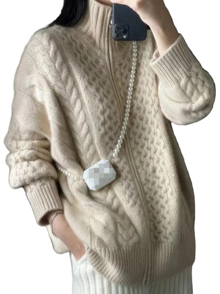Dam Turtleneck Tröja i Kashmir 0