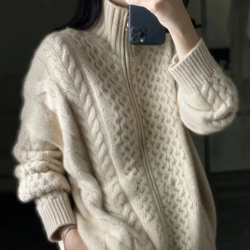 Dam Turtleneck Tröja i Kashmir 1
