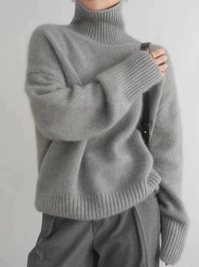 Dam Turtleneck Tröja i Kasjmir för Kalla Dagar 1