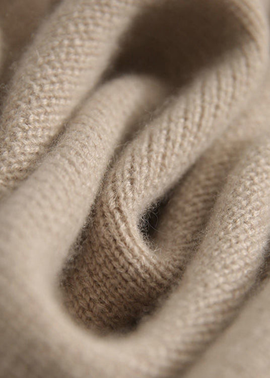 Dam Turtleneck Tröja med Knapp och Lång Ärmar 4